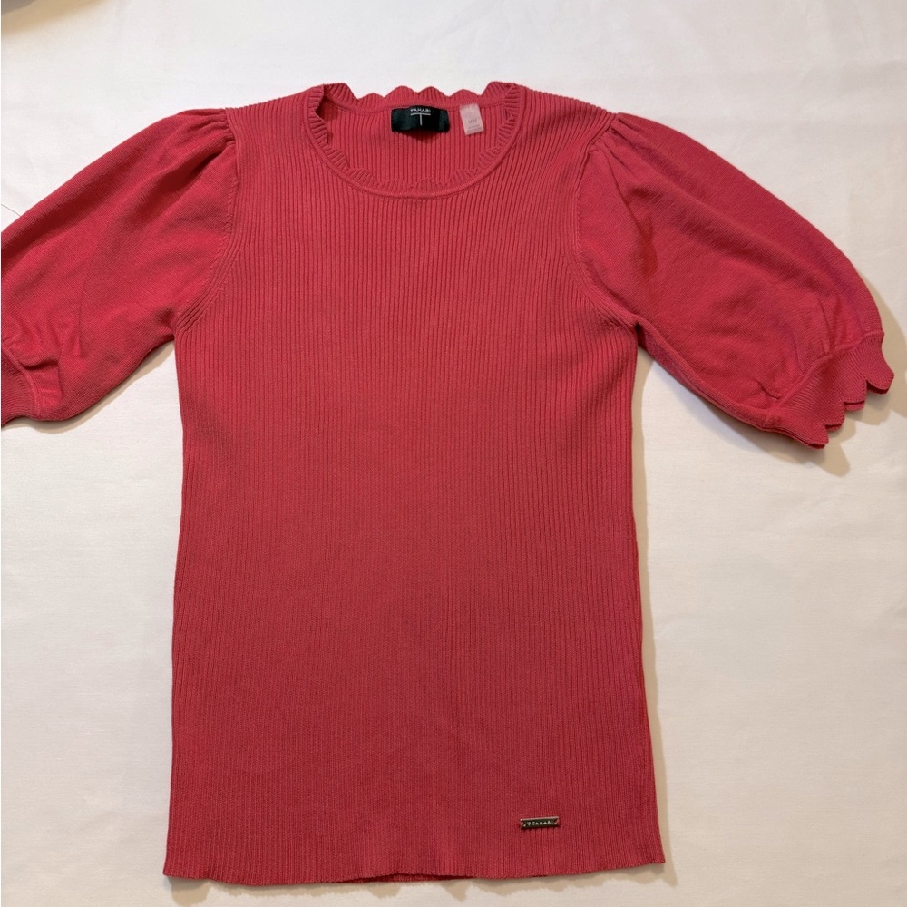 Tahari Puff Sleeve Knit blouse